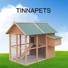 Chicken Coop X-Large Rabbit Hutch Guinea Pig House with Egg Cage Big Run P057