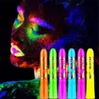 6 Colors Glow in the Dark Face Body Paint Glow Sticks Markers Makeup Face Paint