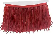 KUYLENT 1 Yard 4 Inches Wided Glass Beaded Fringe Trim Ribbon Lace Tassel Fringe Trimming for Dress Clothes Lamp Shade Decoration DIY (Red)