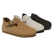 EVERAU® Adjustable Buckled Straps Slip-on Flat Sandals Brooke - Chestnut / AU Ladies 12 / AU Men 10 / EU 43