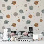 [Namly Design] Wall Paper - Smiling Planets