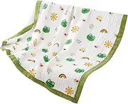 Muslin Blanket | Toddler Quilt - Breathable Quick-Dry Lightweight Cartoon Patterns for Bedtime Naptime Nursery Decor Playtime Daycare