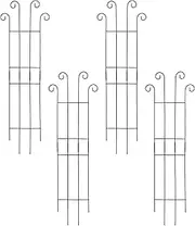 Metal Garden Trellis - Mesh Trelliss for Climbing Plants | Obelisk Tower | Supporting Frame Iron Decorative Stand Rust-Proof Support for Vegetable Cucumber Bean Pea Gardening Backyard