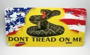 DON'T TREAD ON ME AMERICAN FLAG GADSDEN Metal Novelty Car License Plate Auto Tag