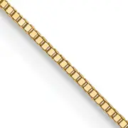 16 Inch 10K .5mm Baby Box Chain W/ Spring Ring Clasp