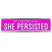 WELLSPRING "Woman Up!" Acrylic Desk Sign - Witty and Funny Desk Signs for...
