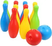 WHAMVOX Plastic Bowling Set Mini Bowling Game Toys for Boys and Girls for Birthday Party Supplies