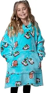 UGGO WEAR Giant Oversized Hoodie Wearable Cozy Soft Warm Hooded Lounge Blanket Unisex Mens Womens Fluffy Plush Sherpa Fleece Sweatshirt Jumper Adult & Kids