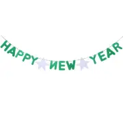 2 Meters Bunting Flag Glitter Happy New Year Banners Hallway Decoration Sign