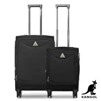 在飛比找momo購物網優惠-【KANGOL】英國袋鼠世界巡迴20+24吋布面行李箱-共3