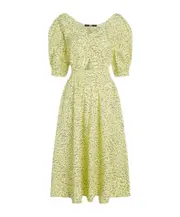 Pattern dress 40 Yellow