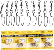 GANAZONO 40Pcs Fishing Swivel Lock Snap Fishing Connectors Durable Fishing Accessories for Lures and Tackle Box for Anglers and Fishing Enthusiasts