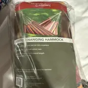 Backyard Hammock Portable Cotton Rope Outdoor Swing Fabric Camping Bed new