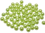 1000 Green Half Pearl Bead 6mm Flat Back Embellishments Scrapbook Craft DIY