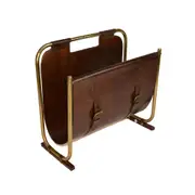 Leatherkart Leather Magazine Stand - Dark Brown