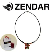 在飛比找momo購物網優惠-【ZENDAR】頂級天然MOMO珊瑚玫瑰花黑瑪瑙碧玉黑膠項鍊