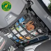 Car Ceiling Cargo Net with 3 Pockets,31.5"X21.6" Reduce Sagging Car Storage Mesh