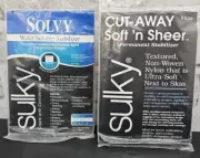 New Sulky Solvy Water Soluble & Cut-away Soft 'N Sheer Permanent Stabilizer