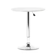 Bar Table Kitchen Tables Swivel Round Metal White