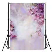 5x7ft Vinyl Dreamlike Purple Flowers Photography Backgrounds Photo Shoot Backdrop