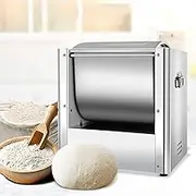 Dough Mixing Machine, Stainless Steel Commercial Dough Mixer with Spiral Stirring, 360° 2-way Flip and 1KG/time Flour Capacity, Imitation Of Hand Kneading, Firm Elastic, for Noodle Pizza