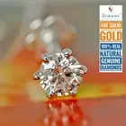 4.0mm 1/4 ct Real Si Diamond Solitaire Nose Lip Labret Piercing Stud Ring Screw