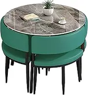 Exquisite Modern Dining Table Set with 4 Chairs for Small Spaces Kitchen Table Furniture for Dining Room Square/Round Meeting Table for 4 Negotiating Table Chairs Set