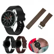 Leather For Samsung Galaxy Watch 46mm Watch Black Wrist Band Strap Comfortable