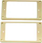 [Musiclily] Pro Plastic Curved Bottom Humbucker Mounting Pickup Rings Set for China Made Epiphone Guitar, Cream (Set of 2)