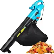 Electric Leaf Mulcher, 3000W Garden Shredder with 8000-14000 RPM/min and 45L Collection Bag, Compost Chipper with 15:1 Crushing Ratio, for Lawns, Terraces, Villas, Yard Cleanup