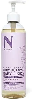 Dr. Natural Multi-Purpose Baby Plus Kids Soap - Body Wash and Baby Shampoo - Gentle Baby Soap with Shea Butter - Newborn Safe - Lavender - 473 ml