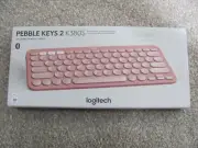 Logitech Pebble Keys 2 K380s Multi-Device Bluetooth Wireless Keyboard Tonal Rose