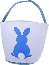 CIMAXIC Rabbit Tail Basket Party Bag Fillers Favor Fabric Bunny Treat Bags with Handles present Bags Party Treat Bags Eggs Basket Supplies Polyester Blue