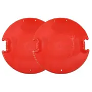 Superio Round Snow Saucer Sled 2 Pack Red 26" Avalanche Disc for Kids and Adults