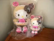Tokidoki Donutella Hello Kitty Plush Midnight Metropolis Set Merry Maid 10" & 6"