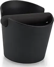 HOMEE Espresso Knock Box 4.8 Inch Shock-Absorbent Durable Barista Style Knock Box with Removable Knock Bar & Non-Slip Base (Round Style)