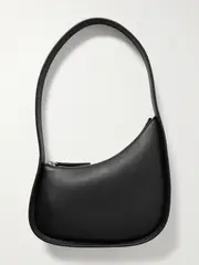 [The Row] The Row - Half Moon Leather Shoulder Bag - Black - One size One size Black