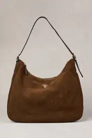 Ebony Suede Handbag - Chocolate