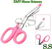 Pink Emt Paramedic Bandage Shears Ems Scissors 7.5" W/ Plastic Color Probe