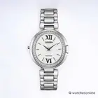 New Citizen Eco-Drive Women's Diamond Accent Silver-Tone 34mm Watch EX1500-52A