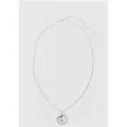 Mens Silver Necklace With Compass Pendant