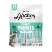 Mini Turkey Jerky Sticks - All Natural Turkey Sticks, Protein Snack, Turkey J...