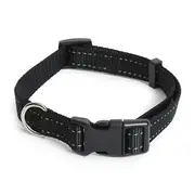 All Day Reflective Dog Collar Black