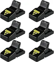 Eacam 6 PCS Reusable P-lastic S-mart Mouse Trap Quick Kill Mice Traps for Indoor/Outdoor Pet Rodent Voles Hamsters Moles