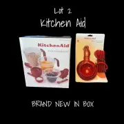 KitchenAid Measuring Set Includes Measuring Cups and Spoons Red Lot Brand New