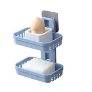 10Pcs Bathroom Soap Rack Suction Cup Perforated Free Soap Holder Wall-mounted Dish Holder Wheat Straw Seamless Paste