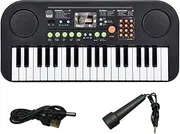 Mini Keyboard Piano, Children's Keyboard, 37 Key Children's Piano, with Microphone, Multifunctional Portable, Introduction to Music Teaching, for Children Aged 3, 4, 5, 6 and More Years, Beginners
