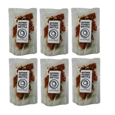 934730 6 X 200g BAG NUTSHOP PEANUT BRITTLE CRUNCHY PIECES SHARE SIZE
