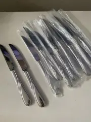 LENOX Summerville Flatware Serated Steak Knives Set Of 10 Brand New Replacements