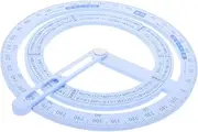 HOMOBABE 4pcs Rotating Angle Protractor Ruler for Accurate Angle Measurement Circle Ruler for Drawing and Engineering Projects and Stylish Design